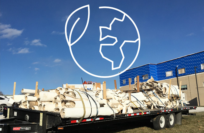 Recyclable PVC (vinyl) roofing